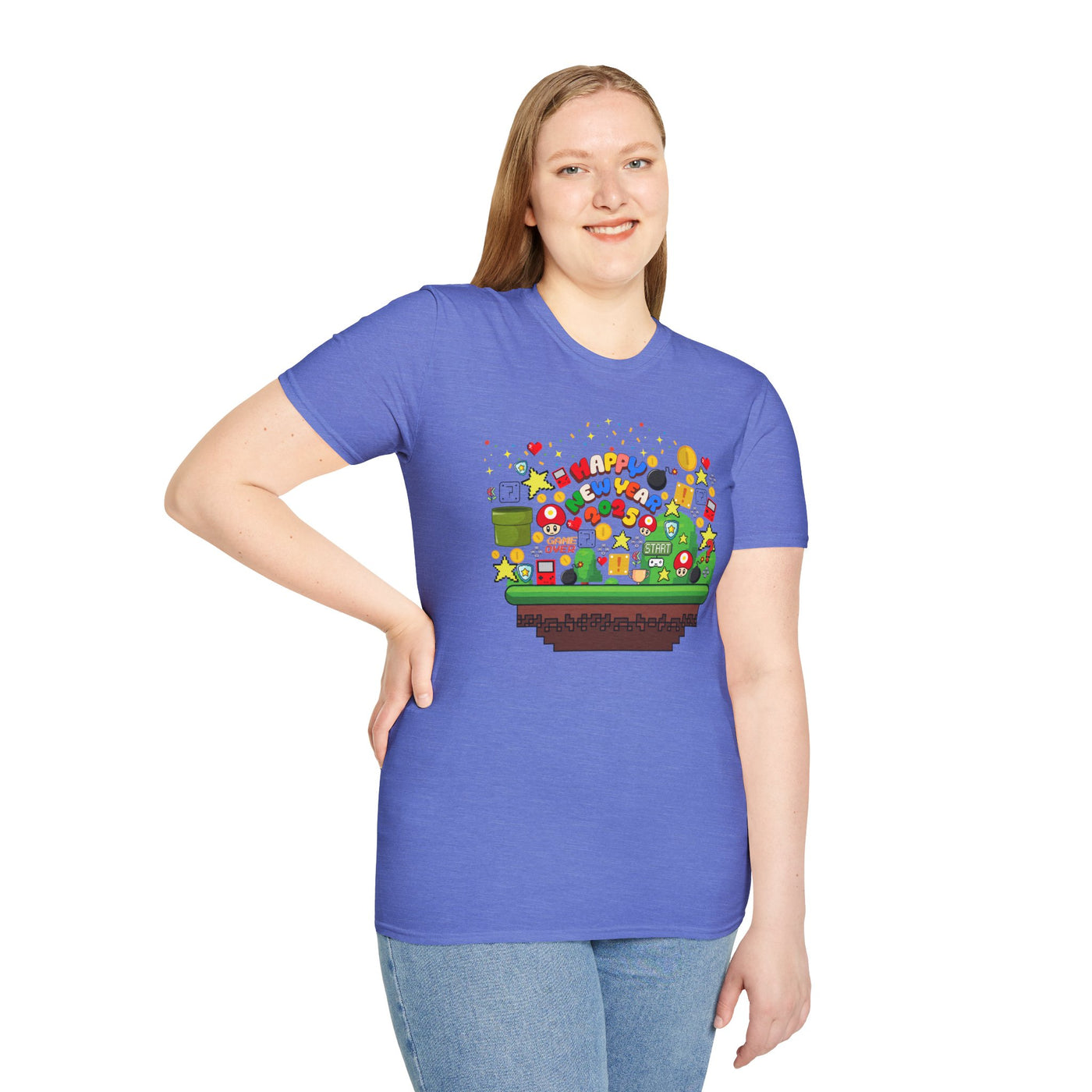 T-Shirt: Happy New Year Gamer Design | Retro