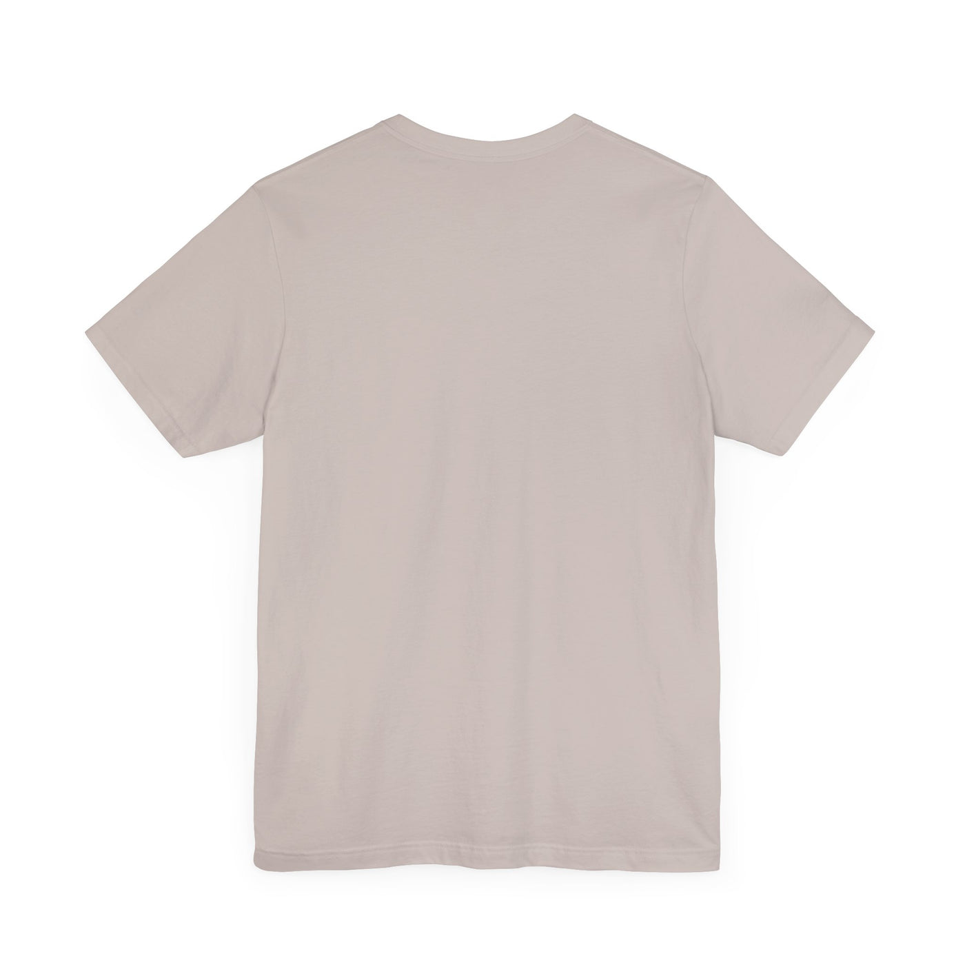 A plain, light brown unisex t-shirt.