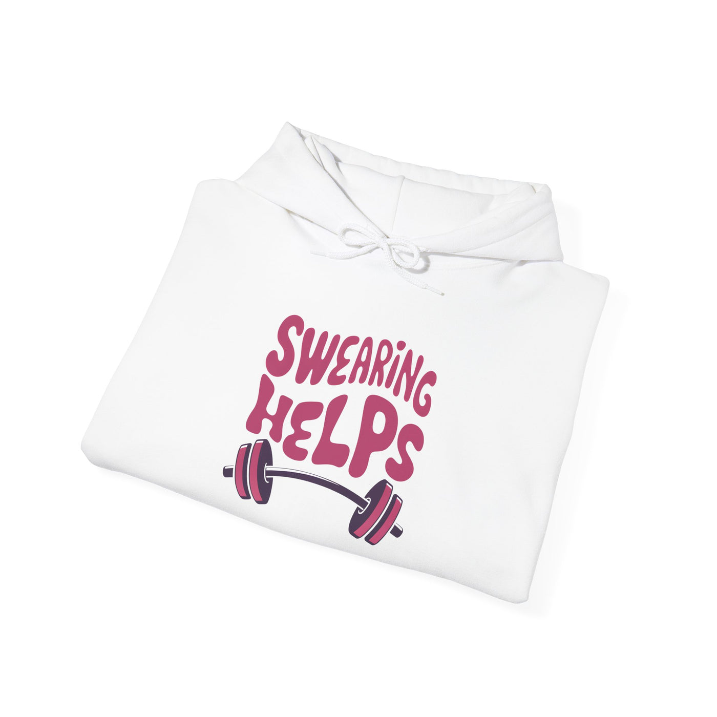Hoodie: Swearing Helps | Funny Workout | Heavy Blend