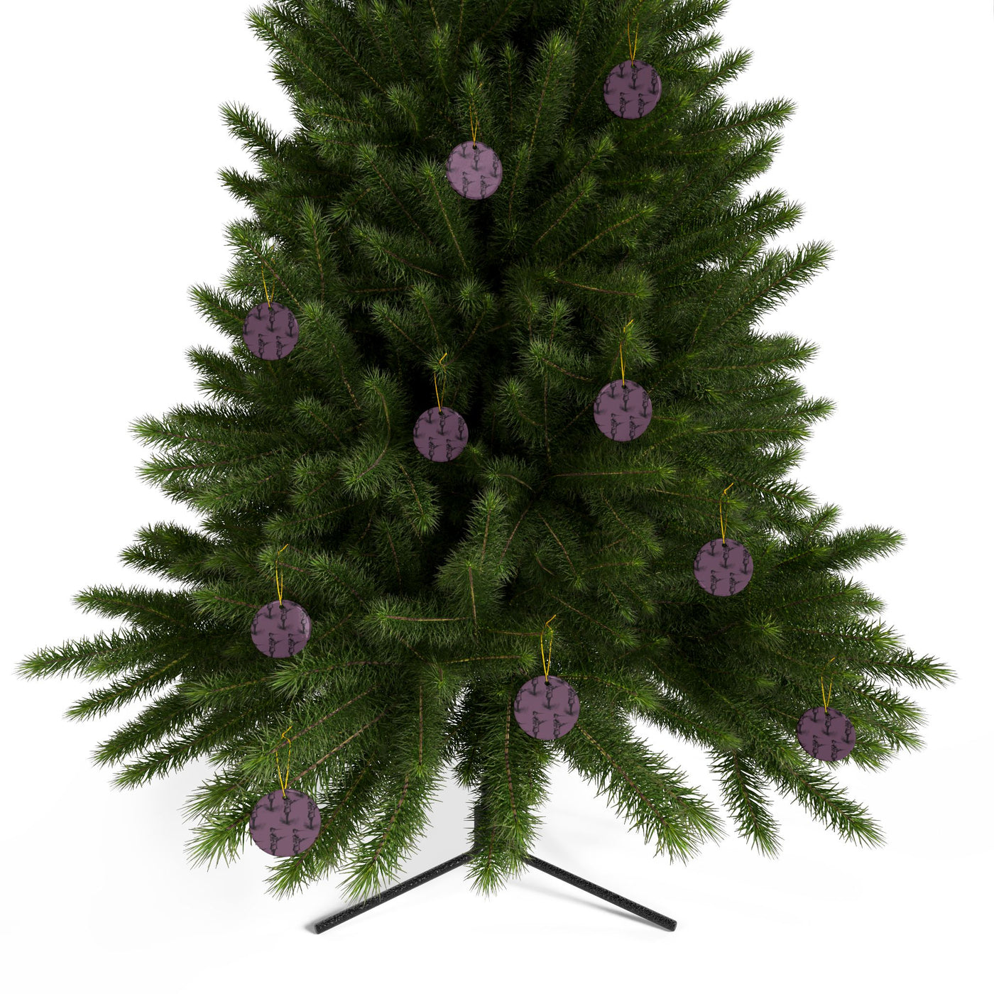 Ornaments: Plague Print in Dusty Rose in Ceramic