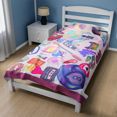 Blanket: Retro Tech Velveteen Plush Blanket