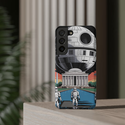 Phone Case: Galaxy-Inspired Phone Case with Card Holder, Space-Themed Gift, Star Wars-Inspired Design, Geek Accessories, Unique Phone Cover