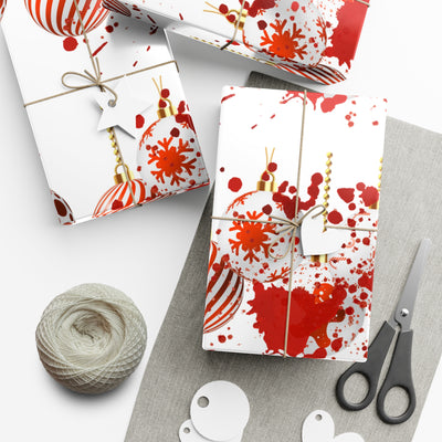 Wrapping Paper: Bloody Baubles | Holiday Crime Theme