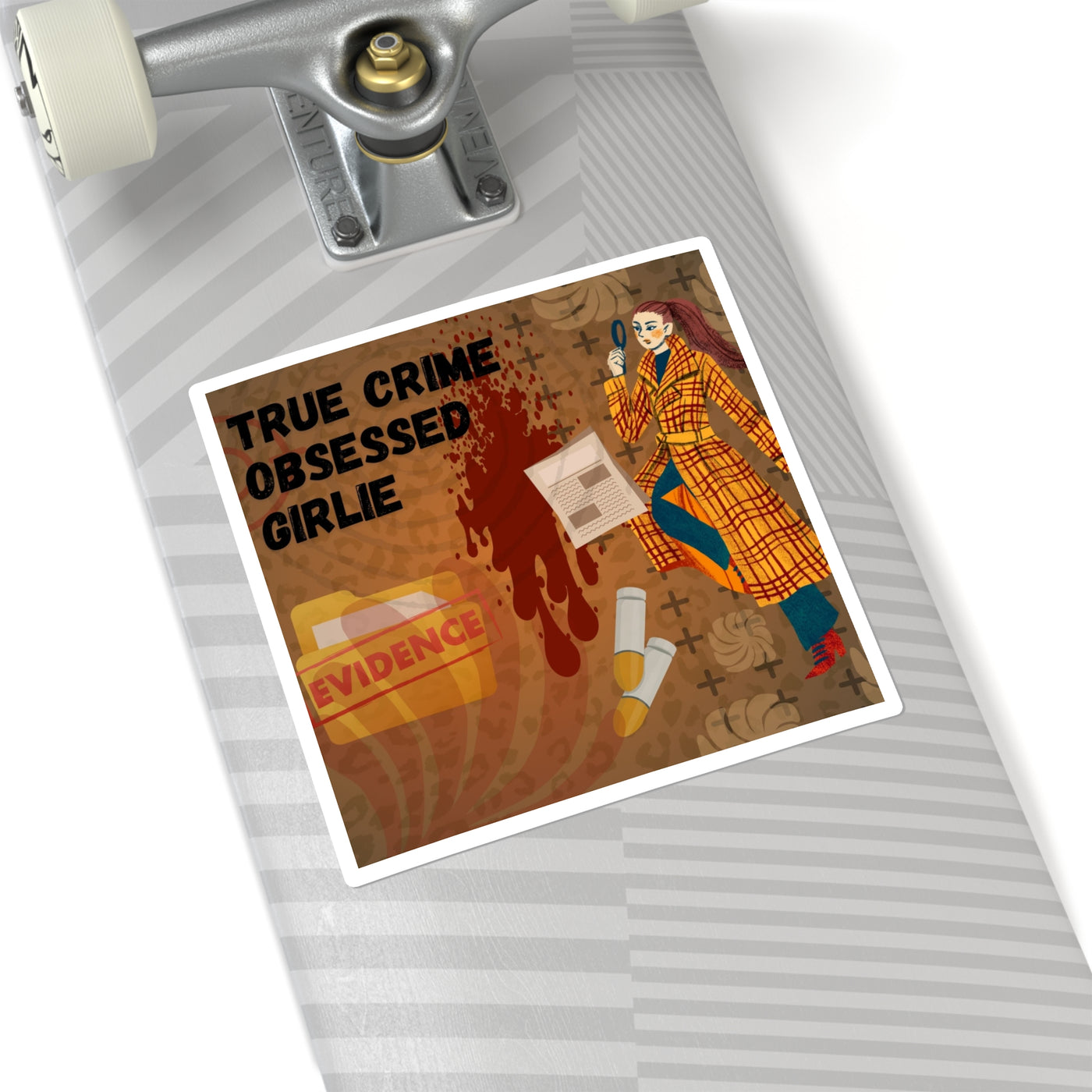 Square Stickers: True Crime Obsessed Girlie