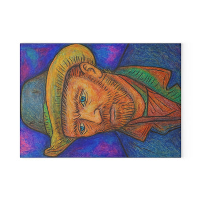Cutting Board: Galaxy Van Gogh Glass Kitchen Art
