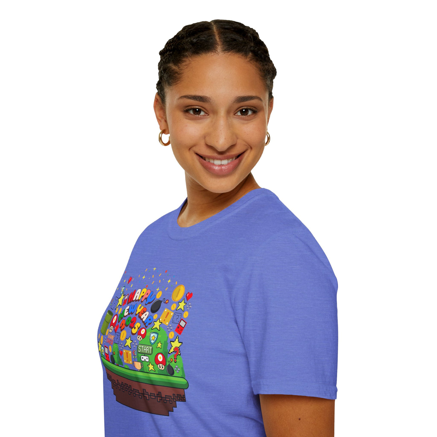 T-Shirt: Happy New Year Gamer Design | Retro