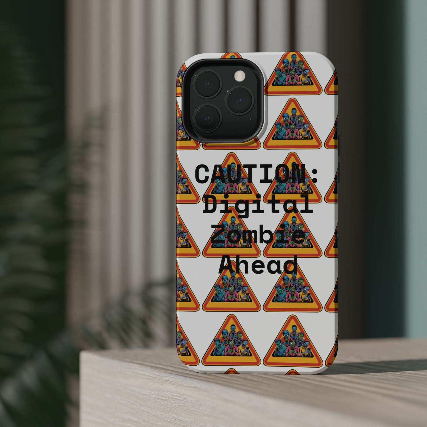 Phone Case: Caution: Digital Zombie Ahead Phone Case | Quirky Smartphone Protection, Unique Gift, Trendy Accessory, Fun Design, Geeky Style