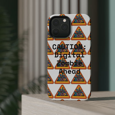 Phone Case: Caution: Digital Zombie Ahead Phone Case | Quirky Smartphone Protection, Unique Gift, Trendy Accessory, Fun Design, Geeky Style