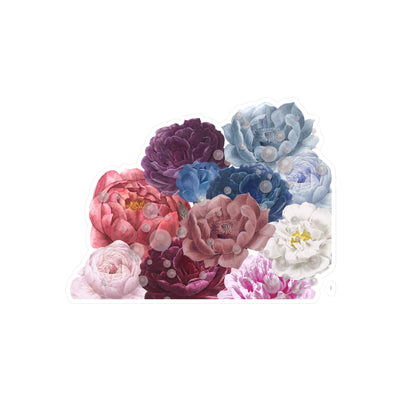Kiss Cut Stickers: Peonies with Pearls