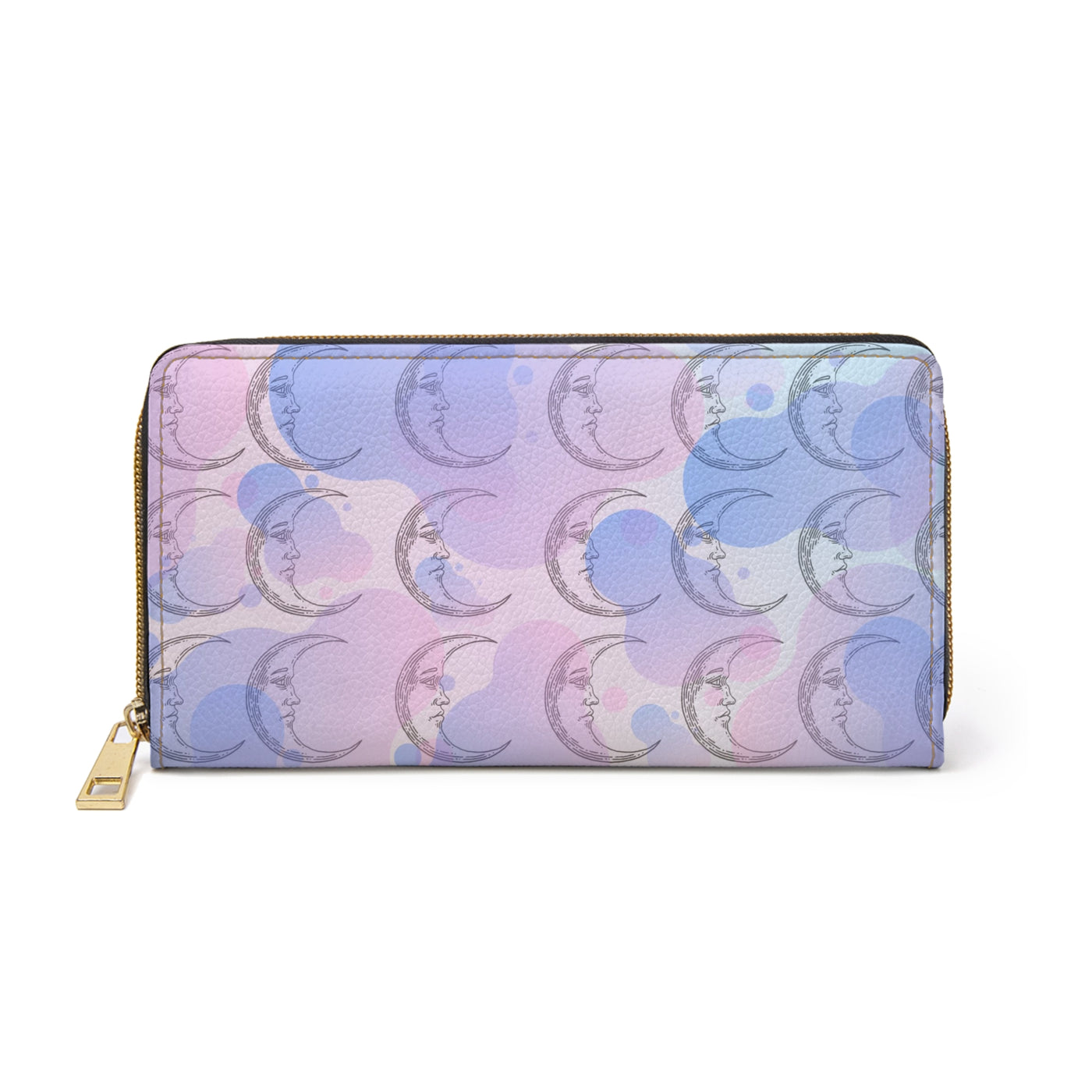Wallet: Celestial Dreams | Moon Pattern | Zipper