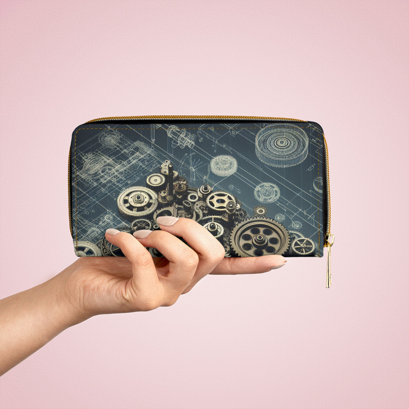 Wallet: Steampunk Gears | Zipper Wallet
