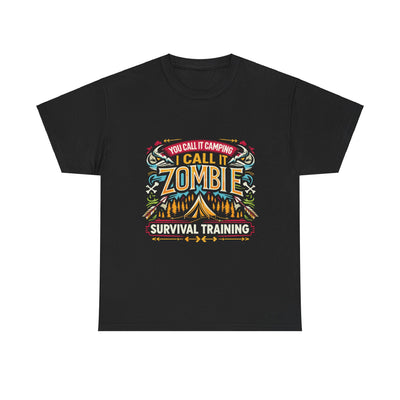T-Shirt: Zombie Survival Training Unisex Heavy Cotton Tee