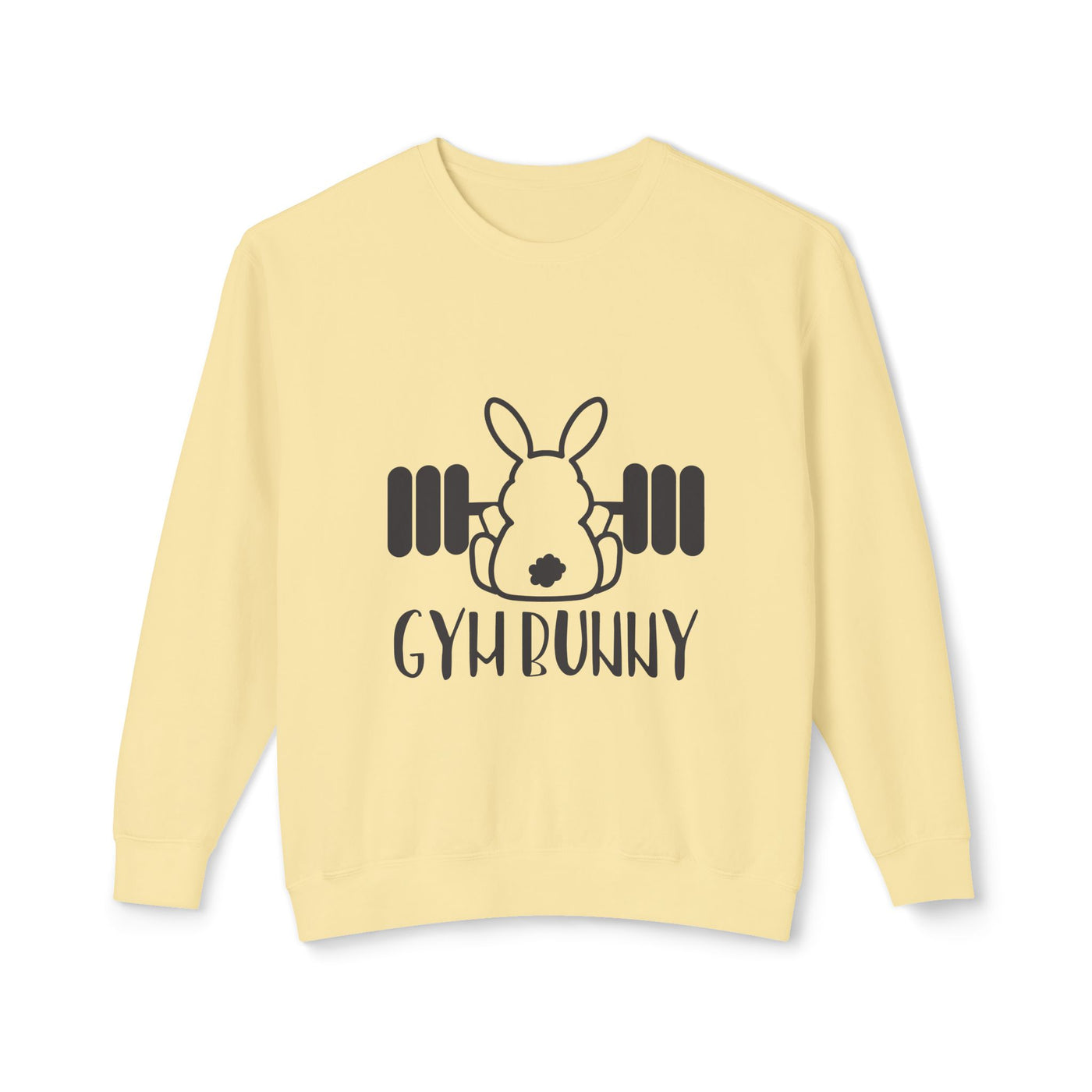 Sweatshirt: Gym Bunny Unisex Lightweight Crewneck Sweatshirt - Perfect for Fitness Enthusiasts