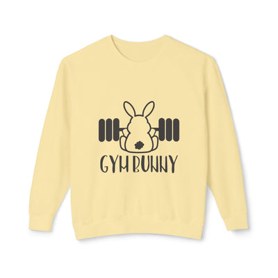 Sweatshirt: Gym Bunny Unisex Lightweight Crewneck Sweatshirt - Perfect for Fitness Enthusiasts