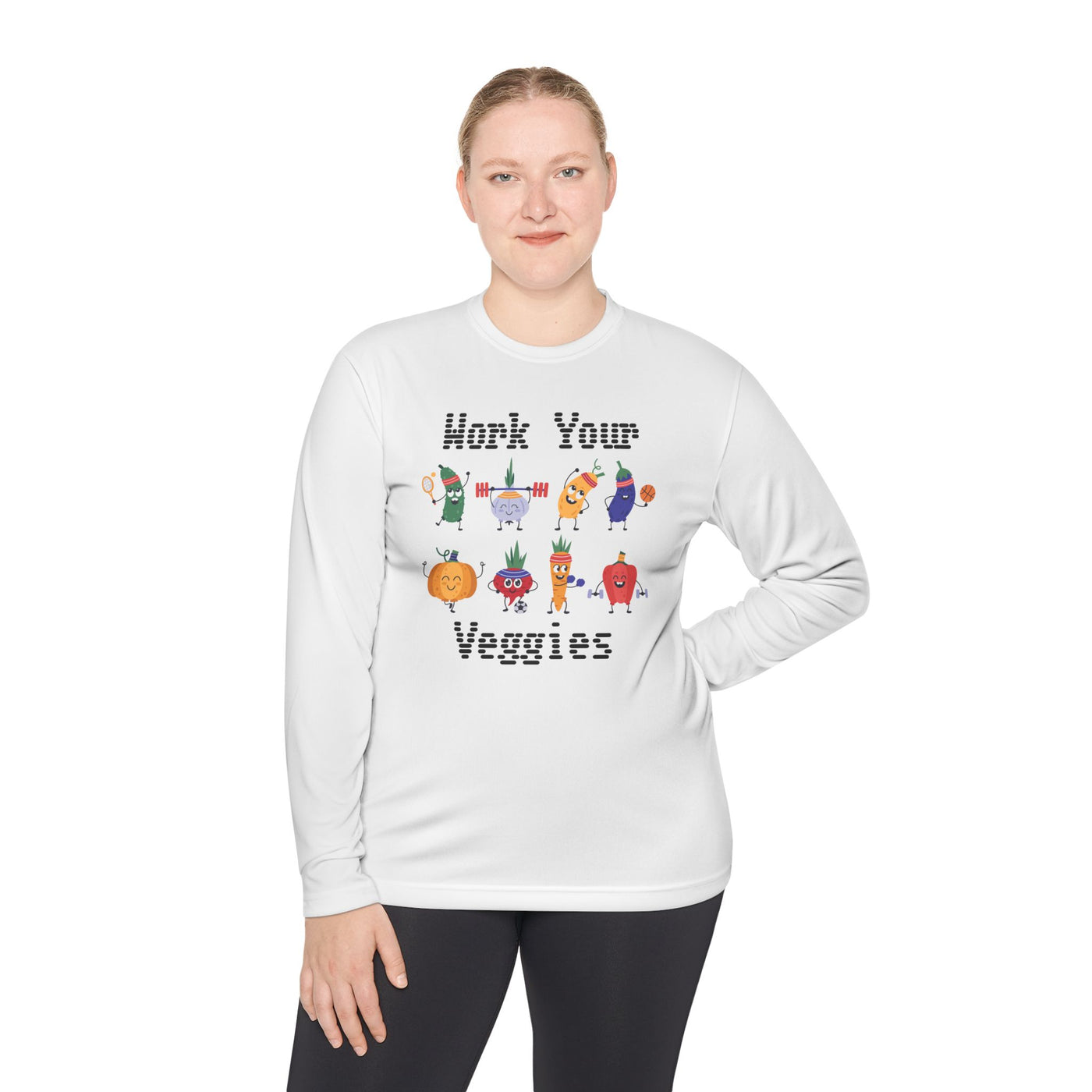 T-Shirt: Work Your Veggies - Lightweight Long Sleeve Tee