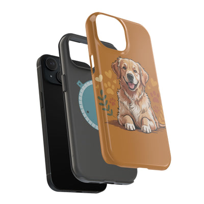 Dog Lover Magnetic Phone Case, Cute Pet Cases for iPhone, Dog-themed Phone Covers, Golden Retriever Case, Gifts for Dog Owners