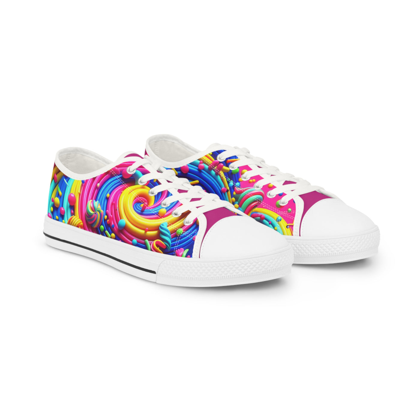 Shoes: Step Out With Sprinkles -Vibrant Men's Low Top Sneakers, Colorful Sneakers, Artistic Casual Shoes, Unique Streetwear, Fun Fashion Footwear
