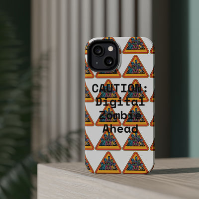 Phone Case: Caution: Digital Zombie Ahead Phone Case | Quirky Smartphone Protection, Unique Gift, Trendy Accessory, Fun Design, Geeky Style