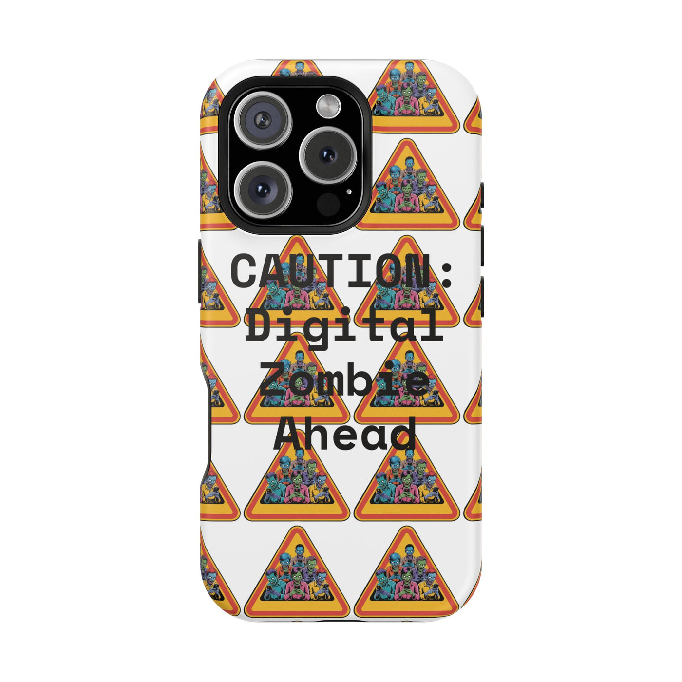 Phone Case: Caution: Digital Zombie Ahead Phone Case | Quirky Smartphone Protection, Unique Gift, Trendy Accessory, Fun Design, Geeky Style