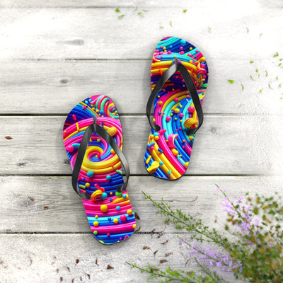Flip Flops: Vibrant Color Sprinkle Design