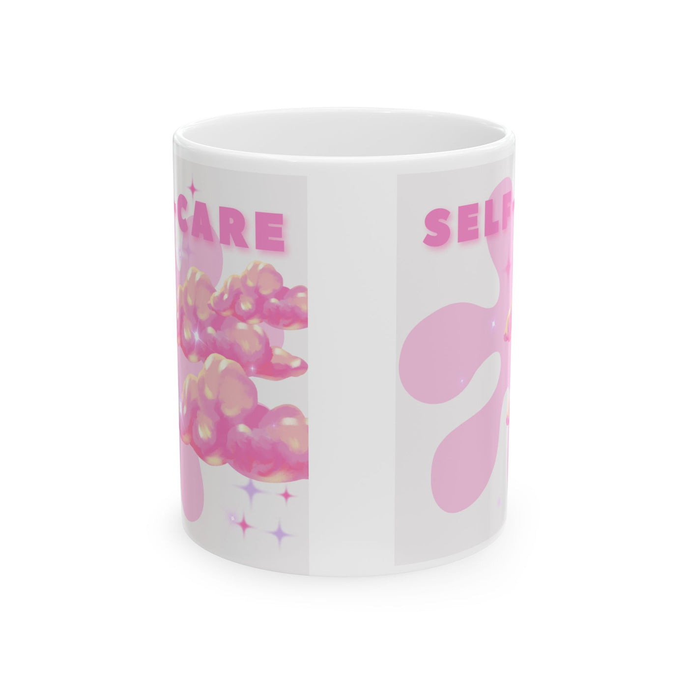 Mug: Self-Care Pink Cloud Ceramic Mug