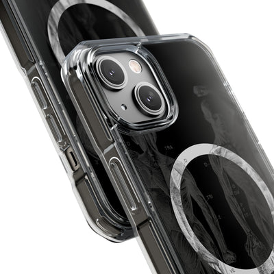Phone Case:  Subtle Antique Skeletons Magnetic Clear Impact Case for iPhone