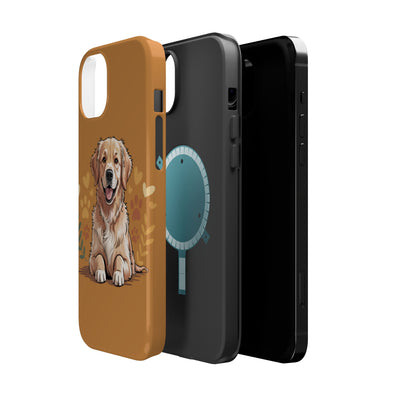 Dog Lover Magnetic Phone Case, Cute Pet Cases for iPhone, Dog-themed Phone Covers, Golden Retriever Case, Gifts for Dog Owners