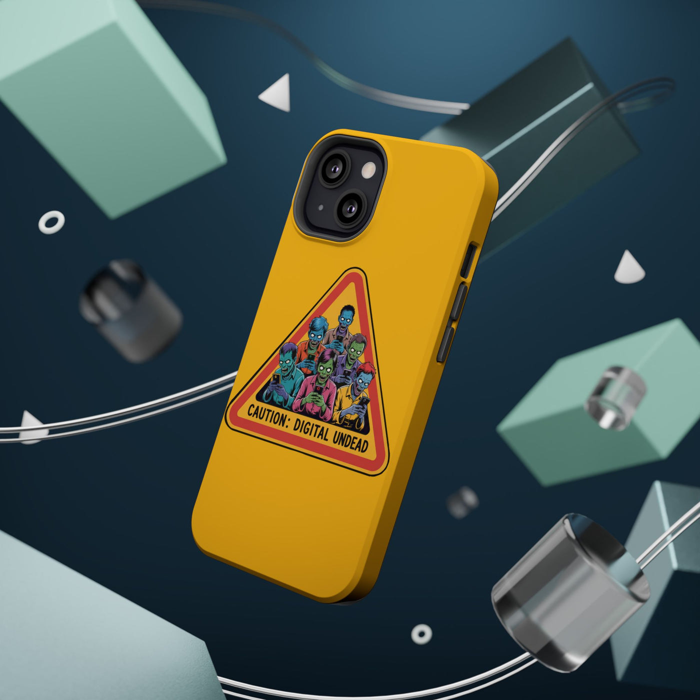 Phone Case: Zombie-Themed Tough Case for iPhone, Caution Digital Undead Phone Cover, Phone Accessory for Halloween, Unique Gift Idea, Trendy Phone [...]