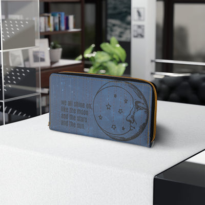 Wallet:  'We All Shine On' Moon and Stars Inspiration