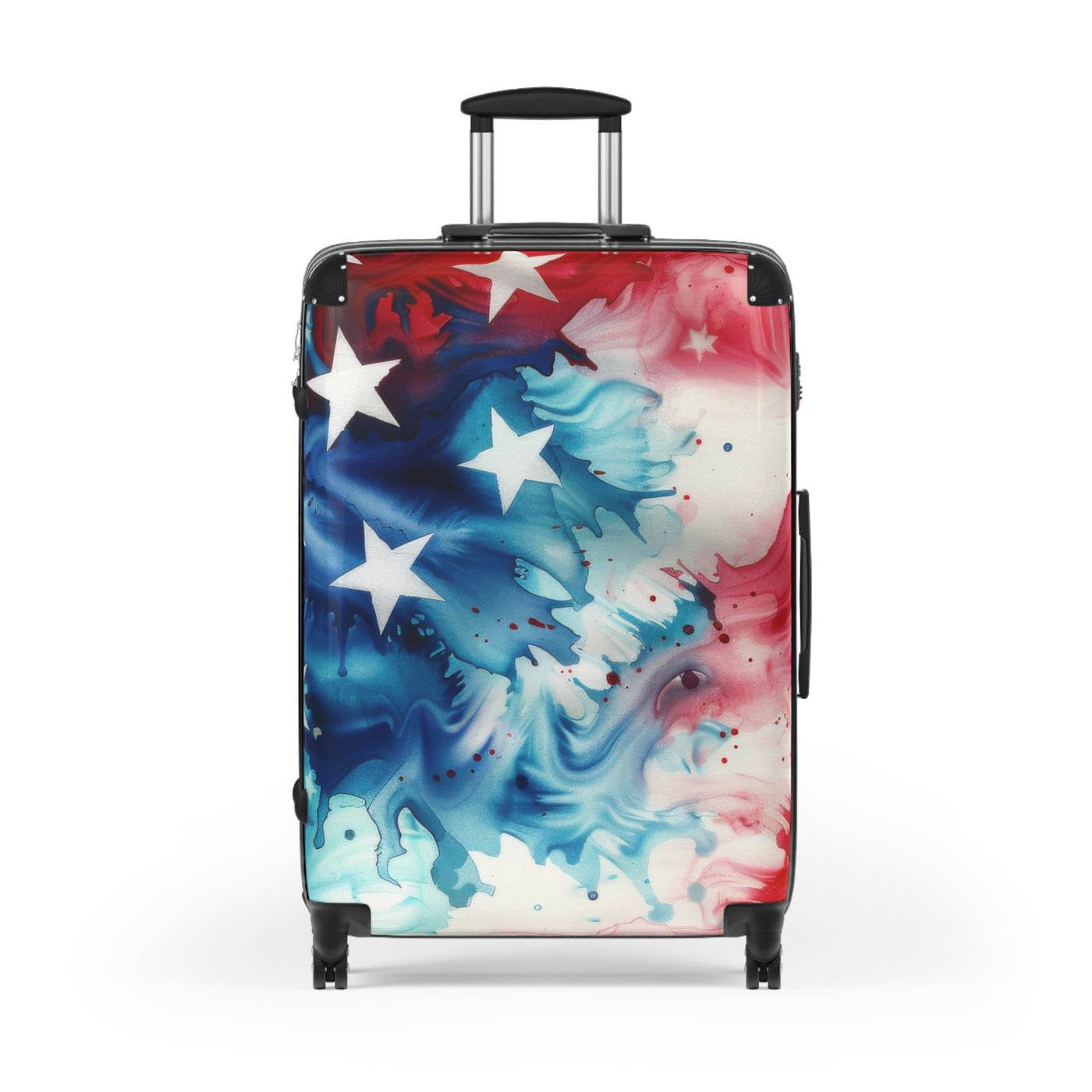 Suitcase: Patriotic Suitcase - Red, White & Blue Luggage, Travel Gear, Funny Gift for Travelers, Fourth of July, Summer Vacation