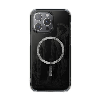 Phone Case:  Subtle Antique Skeletons Magnetic Clear Impact Case for iPhone