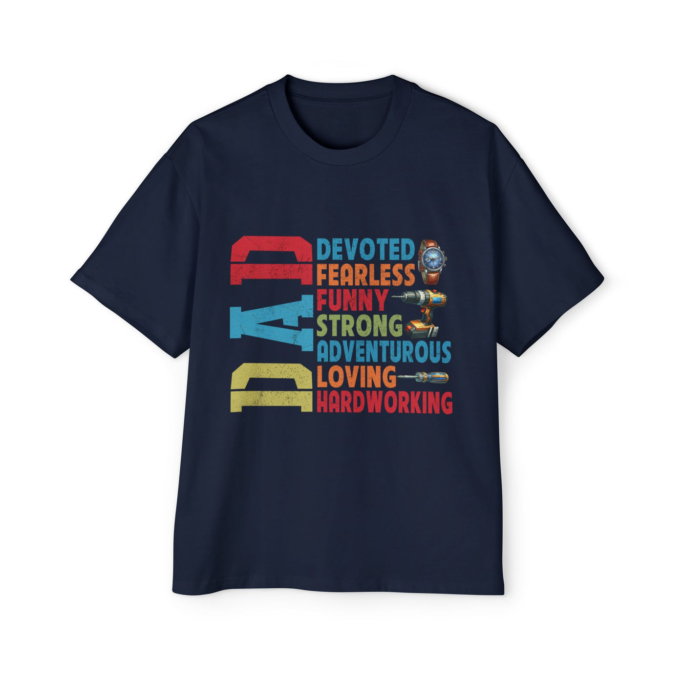Dad Appreciation Heavy Oversized Tee, Gifts for Father's Day, Funny Dad Shirt, Casual Wear, Birthday Gift for Dad