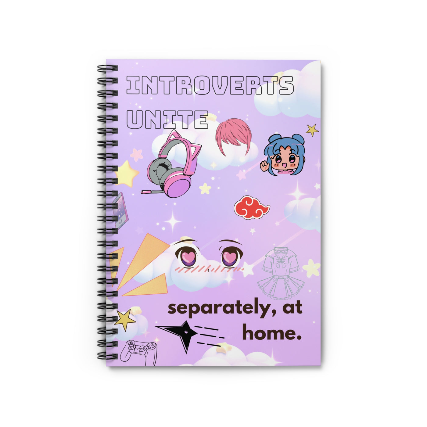 Spiral Notebook: Introverts Unite | Cute design