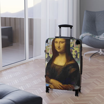 Suitcase: Designer Luggage Limited Edition Artistic Mona Lisa Collage