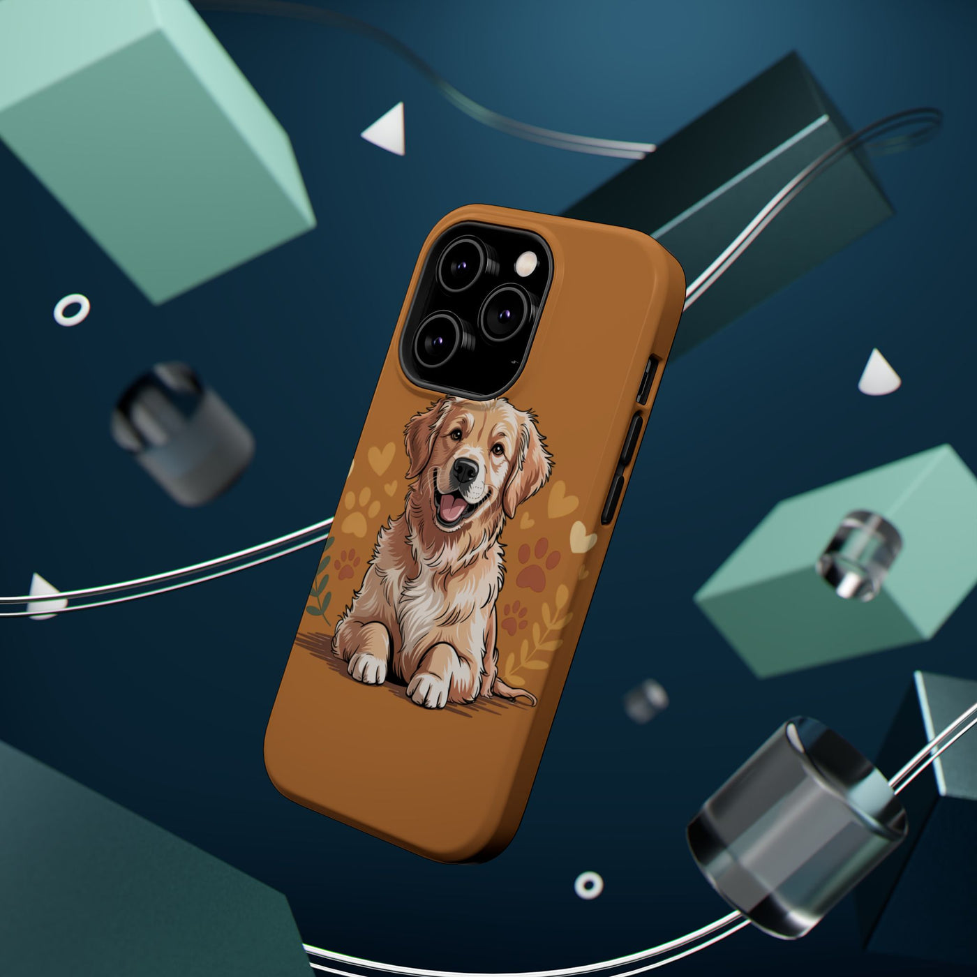 Dog Lover Magnetic Phone Case, Cute Pet Cases for iPhone, Dog-themed Phone Covers, Golden Retriever Case, Gifts for Dog Owners