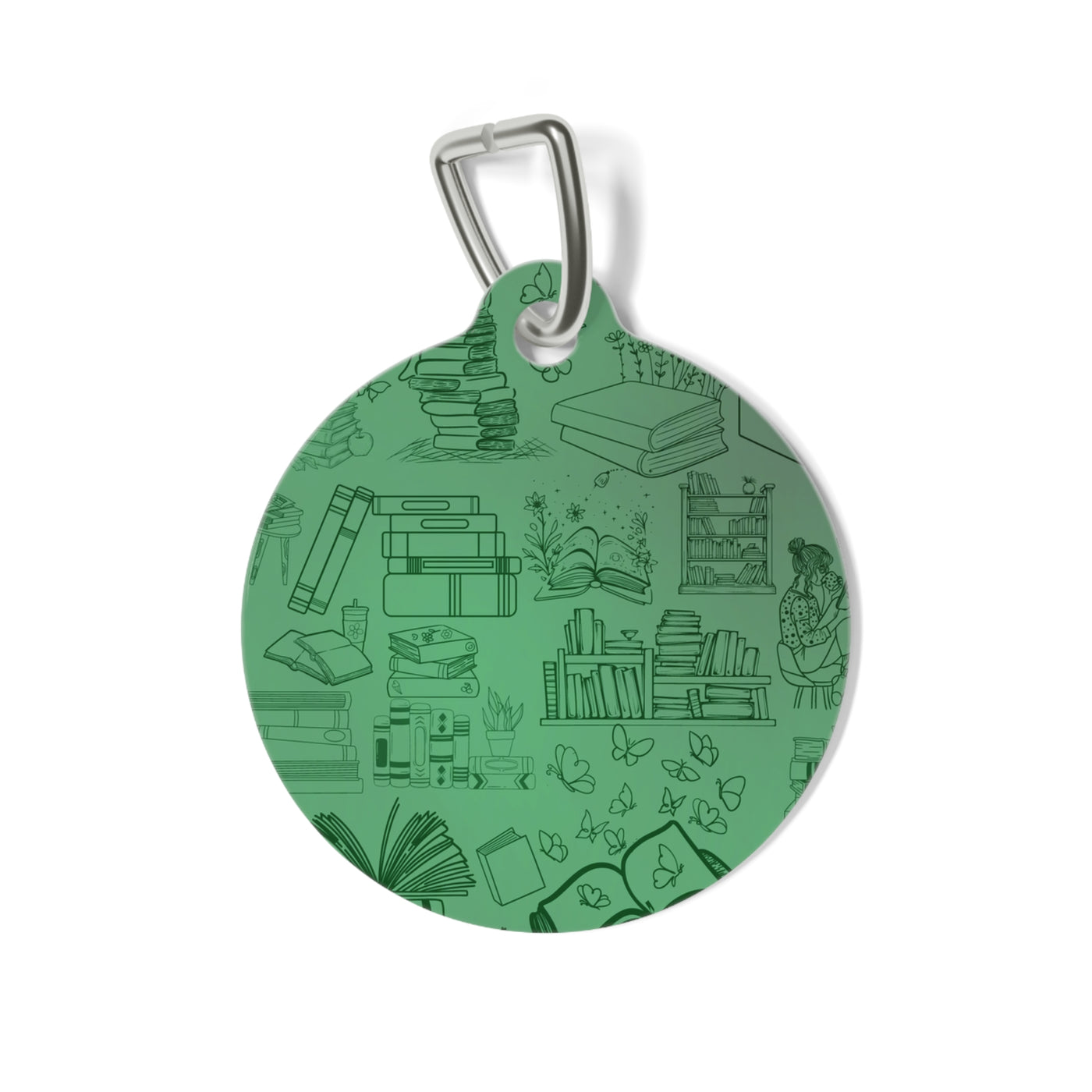 Pet Tag: Bookish Design | Green