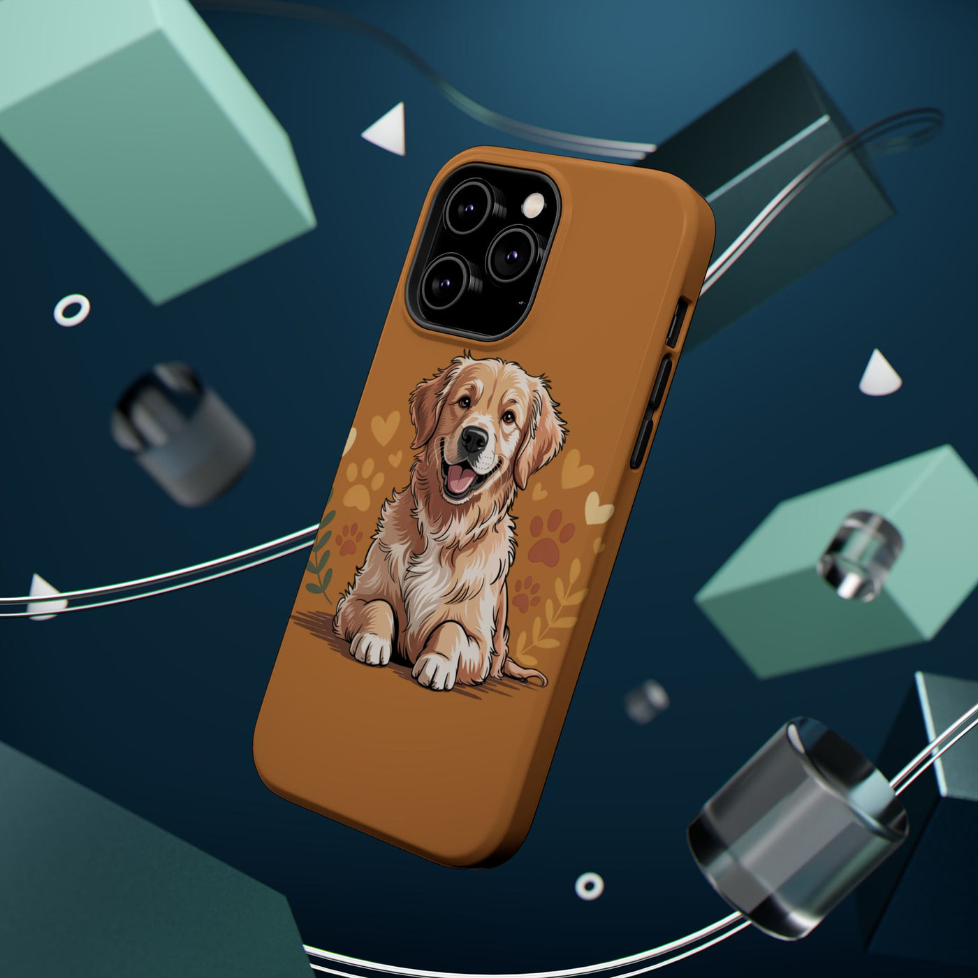 Dog Lover Magnetic Phone Case, Cute Pet Cases for iPhone, Dog-themed Phone Covers, Golden Retriever Case, Gifts for Dog Owners