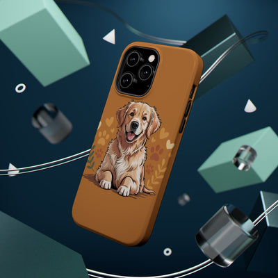 Dog Lover Magnetic Phone Case, Cute Pet Cases for iPhone, Dog-themed Phone Covers, Golden Retriever Case, Gifts for Dog Owners