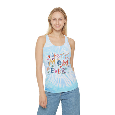 Tank Top: "Best Mom Ever" Tie Dye Racerback Tank To