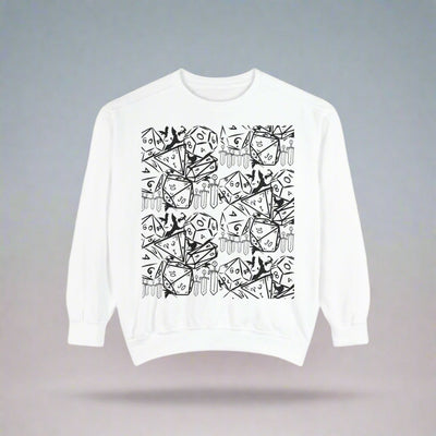Unisex Garment-Dyed Sweatshirt - Dice & Gaming Design
