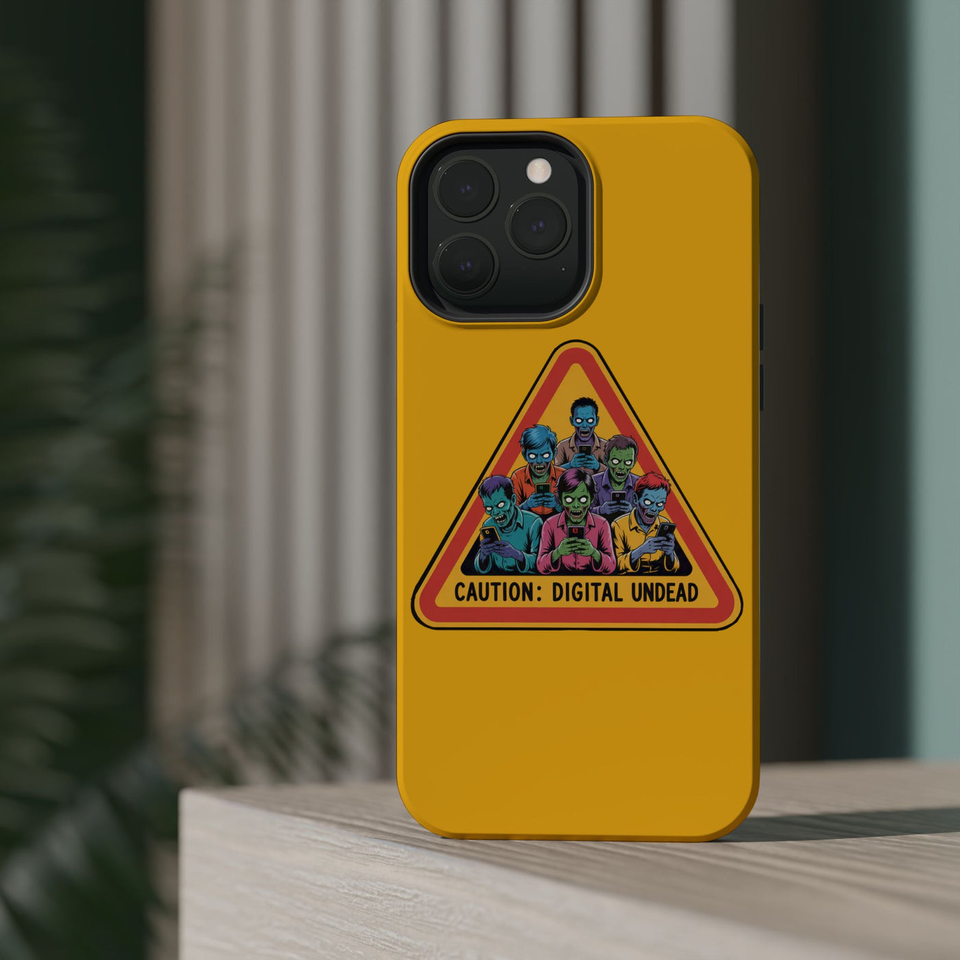 Phone Case: Zombie-Themed Tough Case for iPhone, Caution Digital Undead Phone Cover, Phone Accessory for Halloween, Unique Gift Idea, Trendy Phone [...]