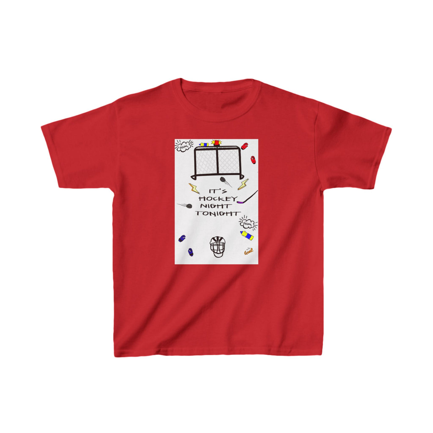 T-Shirt: Hockey Night | Kids | Heavy Cotton