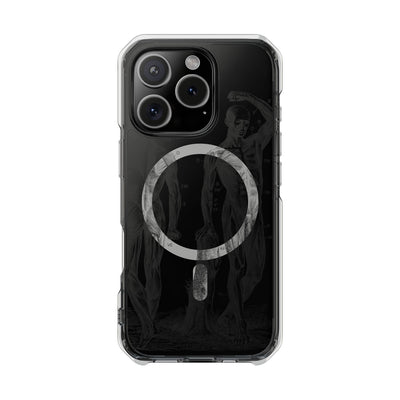 Phone Case:  Subtle Antique Skeletons Magnetic Clear Impact Case for iPhone