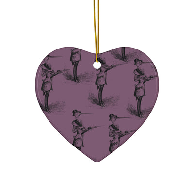 Ornaments: Plague Print in Dusty Rose in Ceramic