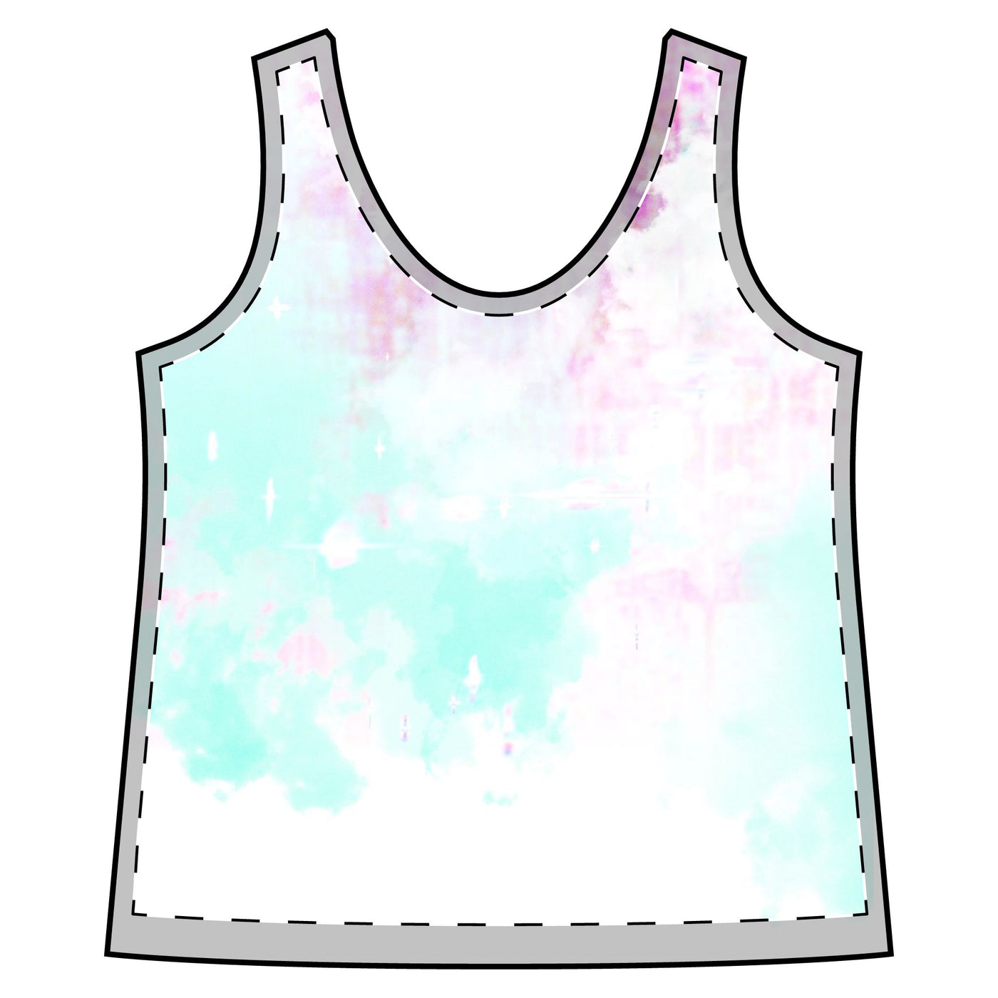Racerback Tank: Pastel Modern Tye Glitch Women's Tank