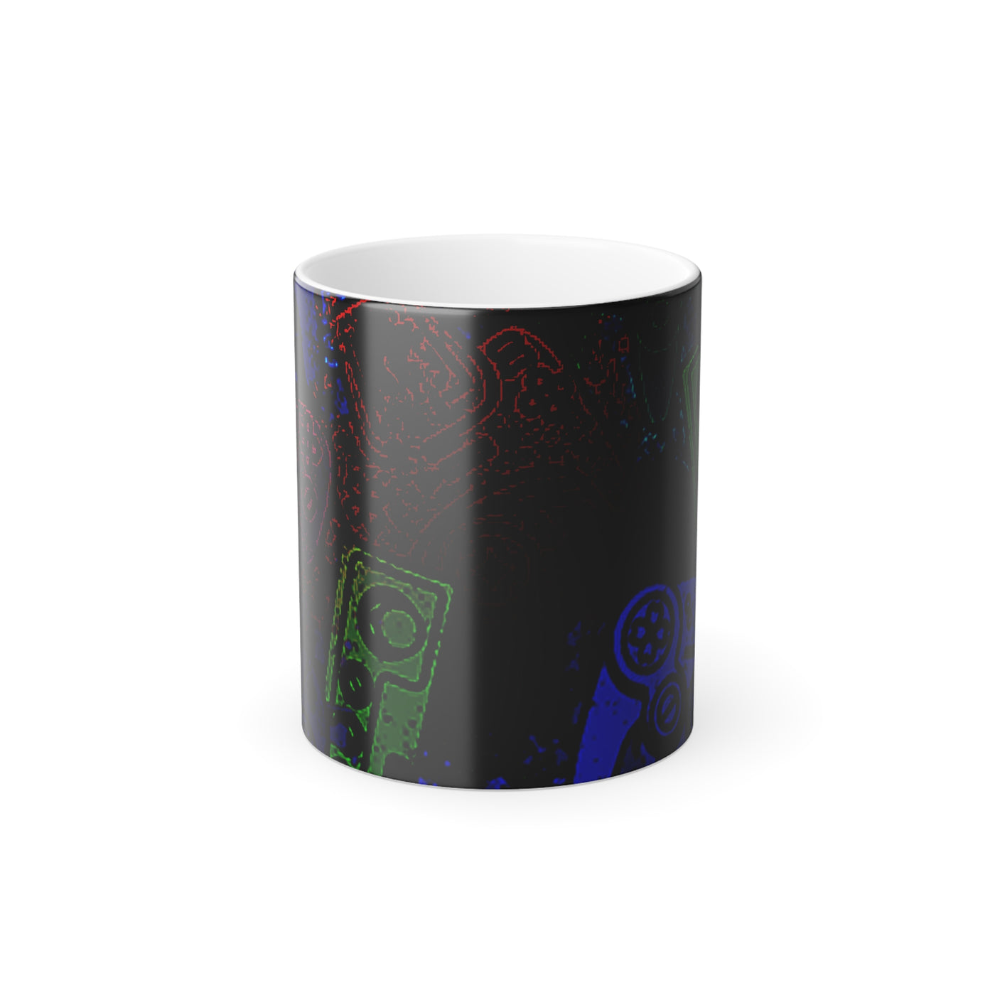 Mug: Dark Gamer Retro Gamer Design Color Morphing Mug, 11oz