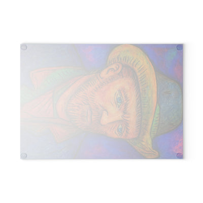 Cutting Board: Galaxy Van Gogh Glass Kitchen Art
