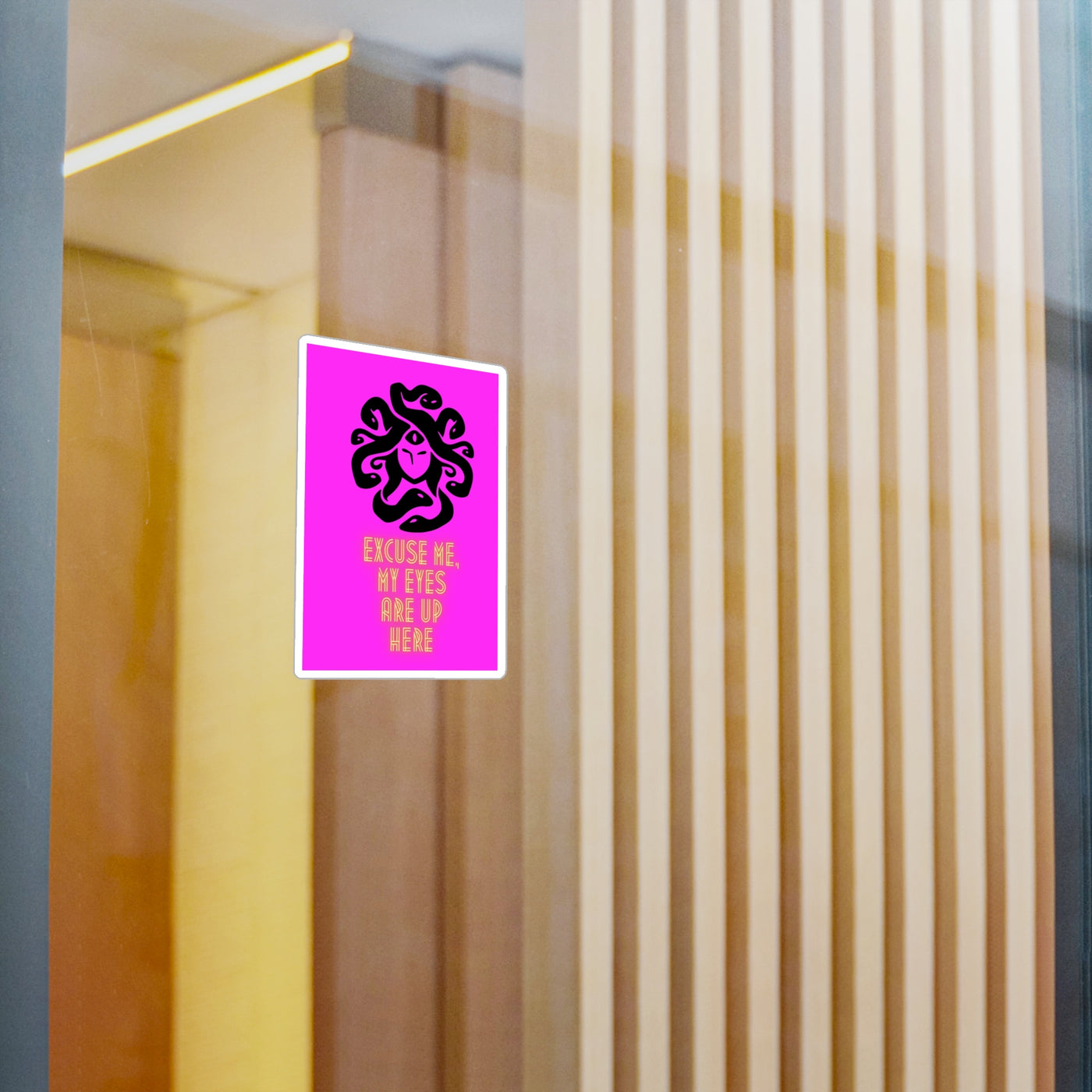 Kiss-Cut Vinyl Sticker: Medusa | Excuse Me, My Eyes Are Up Here