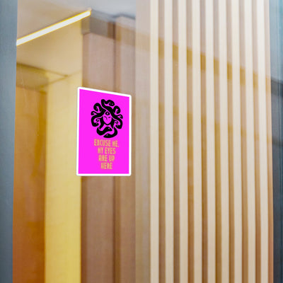 Kiss-Cut Vinyl Sticker: Medusa | Excuse Me, My Eyes Are Up Here