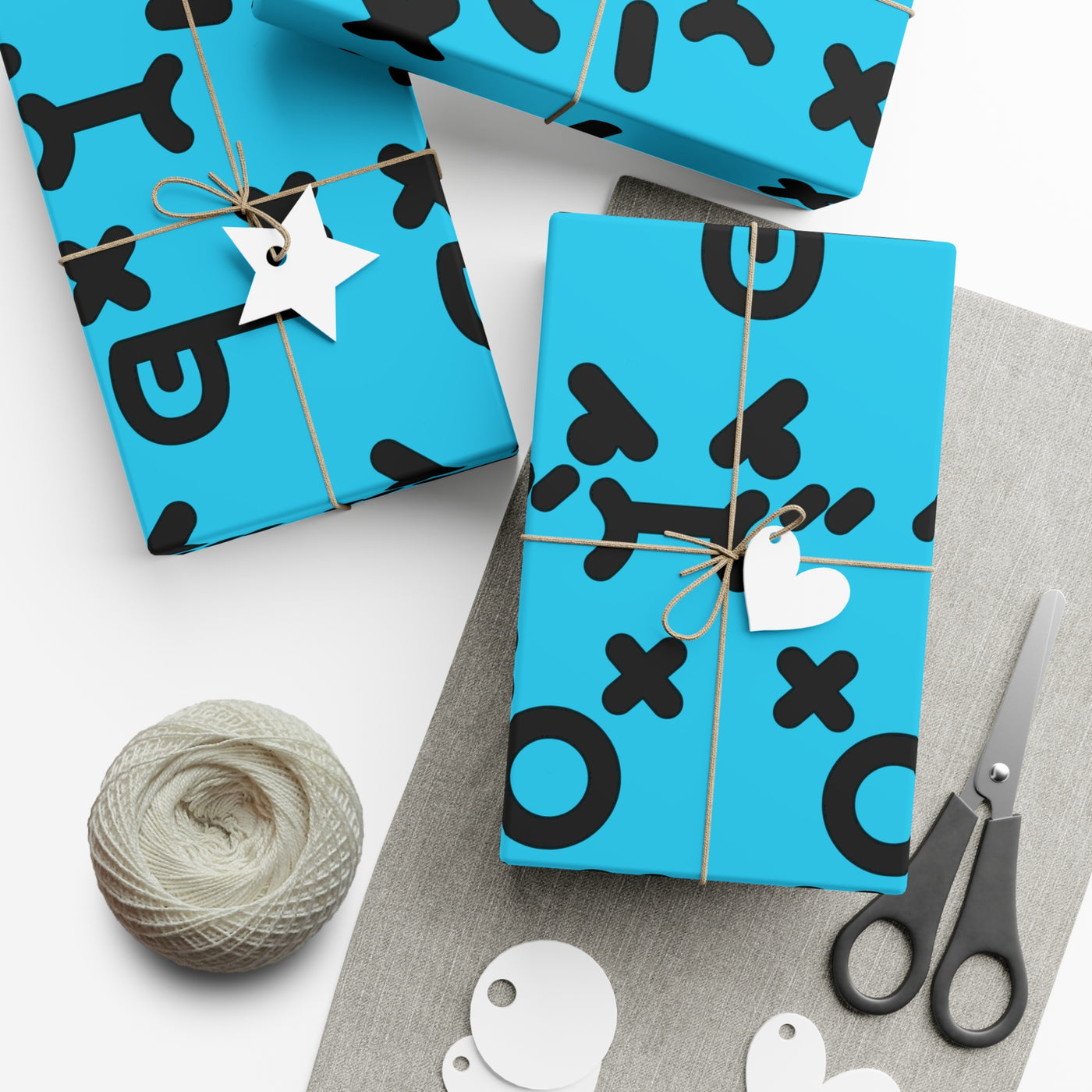 Wrapping Paper: Blue Emoji